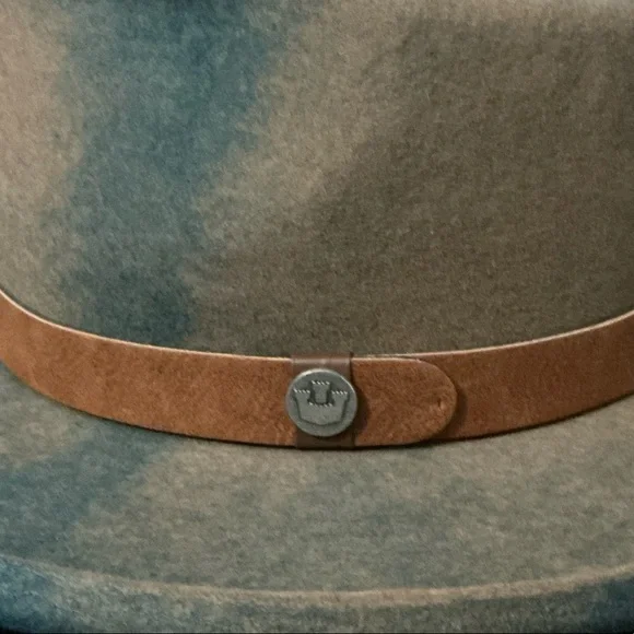 Goorin Bros The Dead Sea Fedora Hat Blue Tan NWT Size Large USA Made